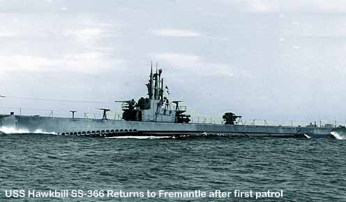 hawkbill at fremantle after 1st war patrol